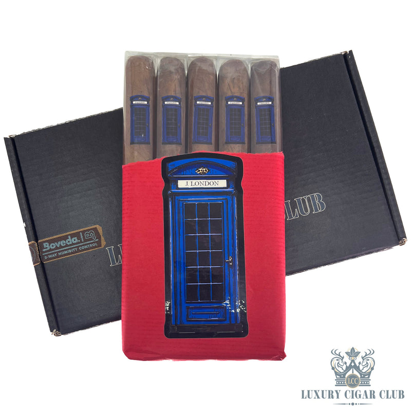 J London Telephone Booth Series Blue Telephone Booth - Luxury Cigar Club