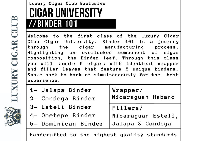 Luxury Cigar Club Cigar University Binder 101 - Luxury Cigar Club